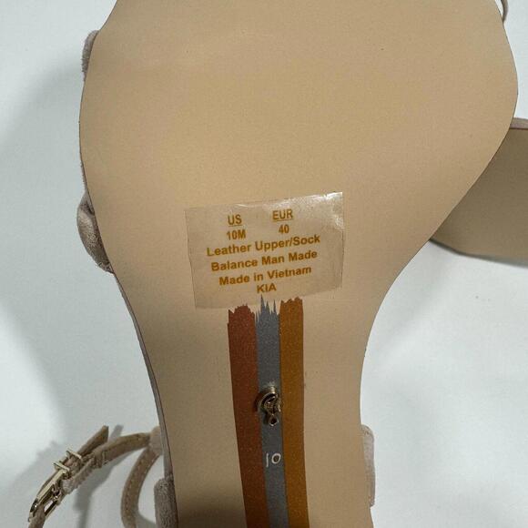 Sam Edelman Women’s Size 10 Cappuccino Suede Kia Strappy Block Heel Sandals New - Picture 8 of 9